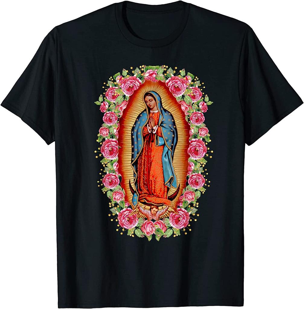 Our Lady Virgen De Guadalupe Virgin Mary T-Shirt-100% Cotton
