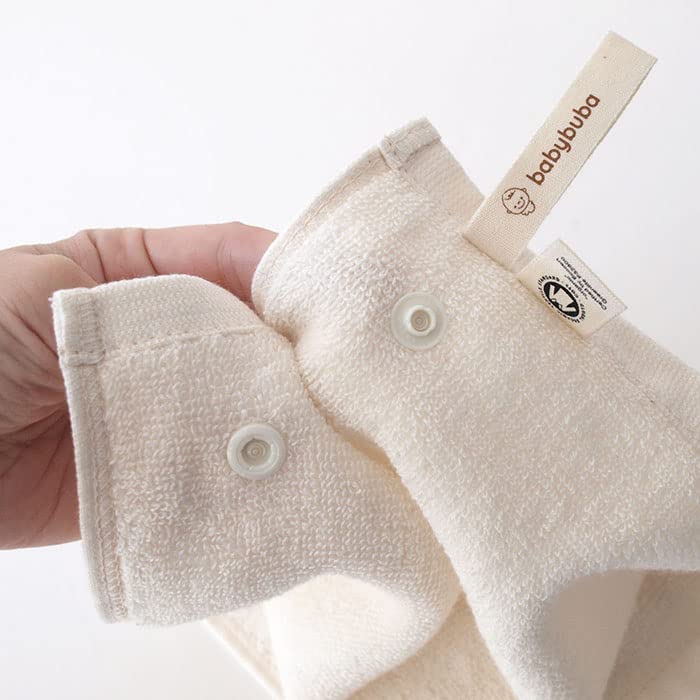 Baby Bouba Hand Towels Bibs Organic Can Be Used As a or Loop Soft and Fluffy To the Suitable for Kindergartens and Daycare ECOCERT Organic & (4-Pack)