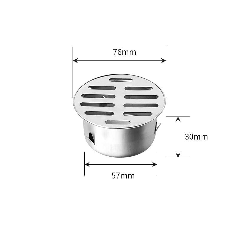 304 Stainless Steel Anti-Clog Roof Drain Insert - Thickened Round Design for Garden & Outdoor Rainwater Management