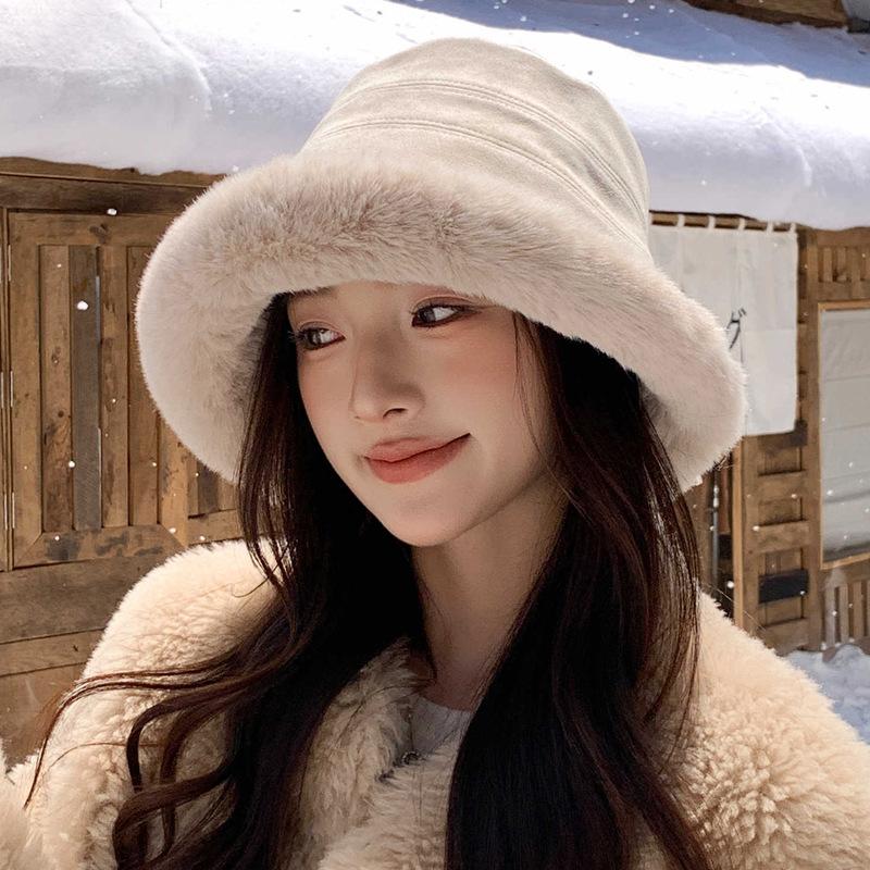 

Шляпа Женская Мода Панама Осень и Зима Бархатная Теплая Шапка с Защитой Ушей для Женщин Зима, Зимняя Одежда для Женщин, Шляпа One Size