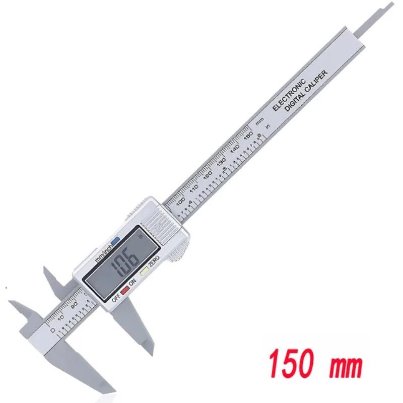 

LCD Display 150mm Electronic Digital Caliper Vernier Calipers Gauge Micrometer with Storage Box for Mechanical Component Measure жовтий