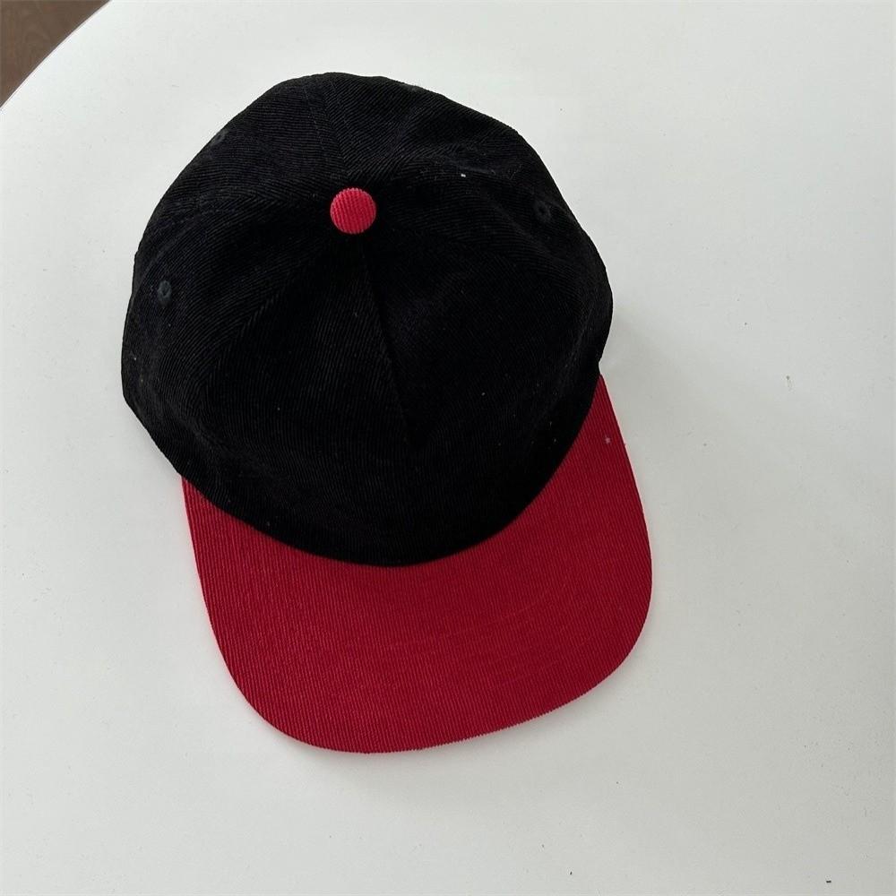Color Matching Flat-brim Cap Keep Warm Autumn Winter Hat Retro Baseball Cap  Men Women