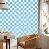 Azure Checkerboard Wallpaper for Living Room and Bedroom 50x1000