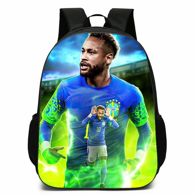 Football Messi Anime Cartoon Character Student Backpack For Kids Schooling
