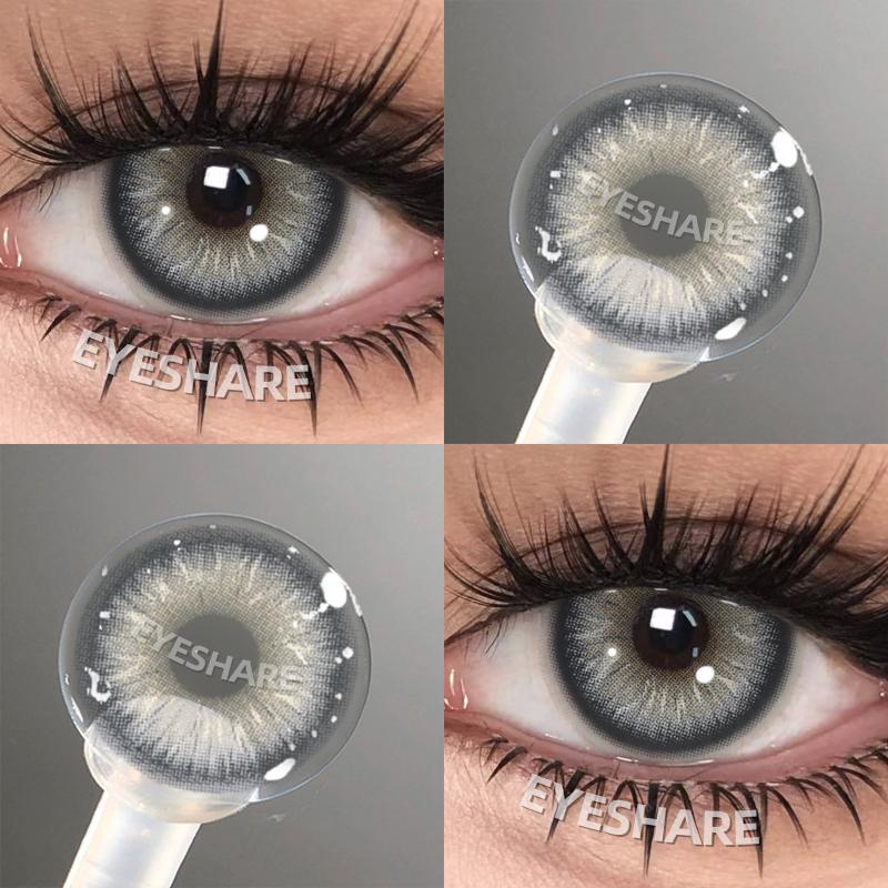 2Pcs Color Contact Lenses for Eyes Fashion Eye Lens Blue Eye Lenses Brown Lenses Gray Pupils Lens Yearly Green Contacts