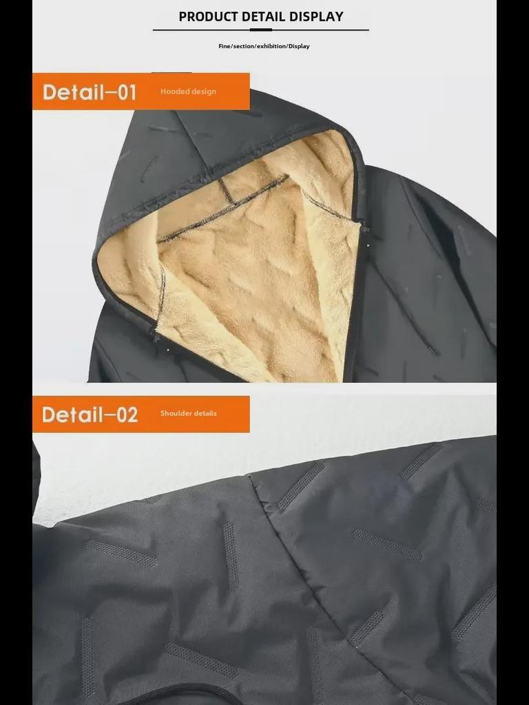 Men's Hooded Lambskin Velvet Winter Jacket