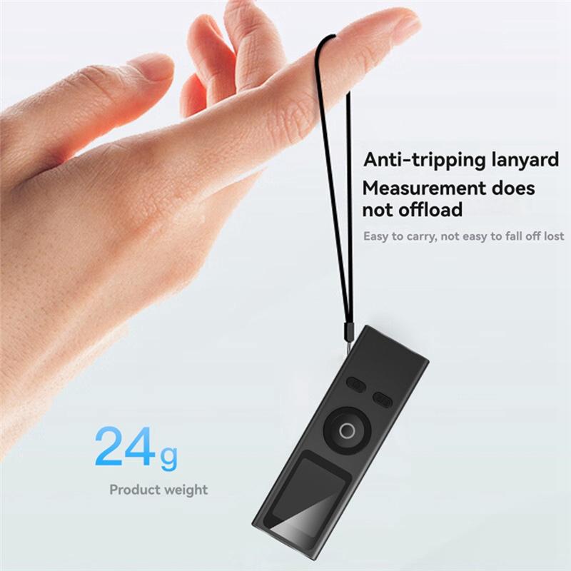 

AEE8-Qyvorae 30M Mini Laser Rangefinder Digital Tape Measure Laser Ruler Type-C Charge Aluminum Alloy Fuselage Measuring чорний