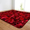 Rose Print Carpet Rose Petals Living Room Area Rug Sunflower Floral Girls Bedroom Carpet Valentine's Day Room Rug Mat Home Decor
