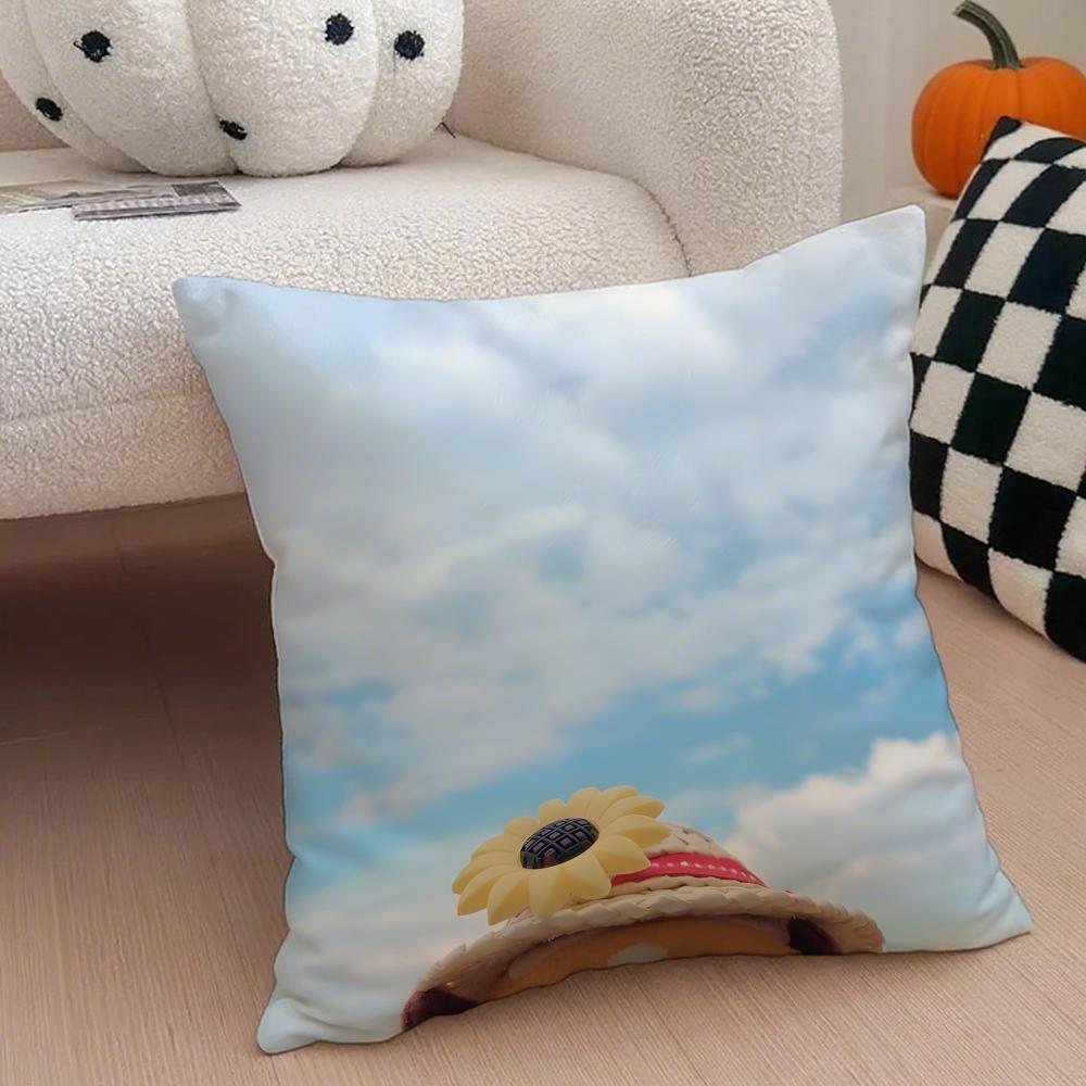 PPui Pui Molcar Cushion Cover Throw Pillow Cover Hidden Button Durable Polyester Chair Cushion