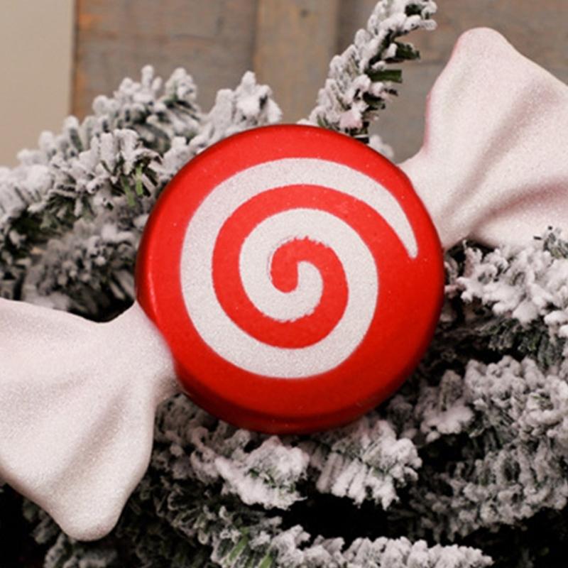 Christmas Candy Red White Decorative Pendant Charm Ornament Supplies for Tree Festival Party Decoration Gift Supplies
