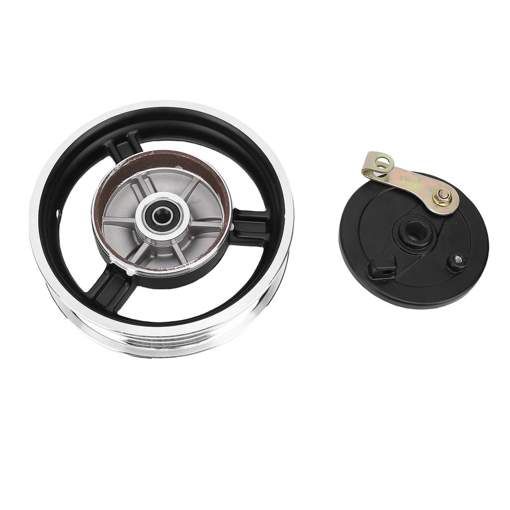 M12 10 Inch Wheel Rim with Drum Brake High Strength Metal for 10X3.0 10X2.5 Tires Electric Scooter Motorcycle