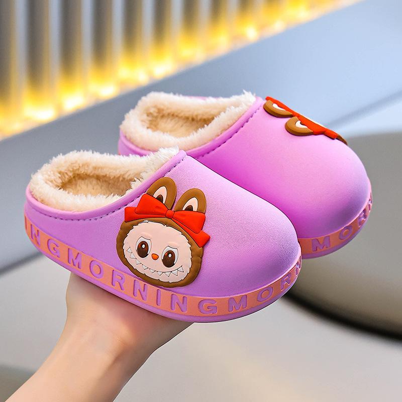 Kinder Baumwollpantoffeln Winter Indoor Mädchen Baby Rutschfest Verdickt Warm Niedlich Jungen Pelzig Baumwollschuhe
