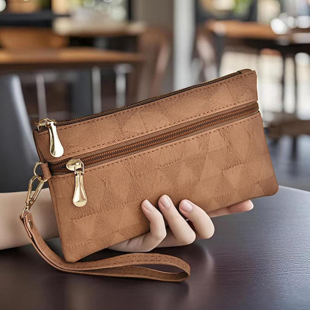 Fashion Zipper Coin Purses Clutch Bag Women's Wallets Envelop Long Wallet Ladies Long Section Clutch Soft PU Leather Money Bag Phone Pouch