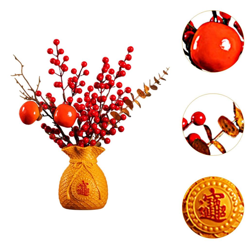 Artificial Red Bouquet Chinese New Year Decor Floral Accessory Crafts Year of