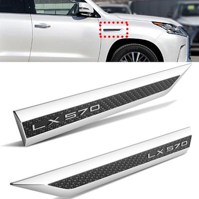 2pcs ABS Car Side Body Fender Blade Sticker Emblem Badge Decal Fit For LX570 Sport Blade Trim Decor Car Tuning