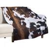 Cow Skin Texture Series Digital-printed Polyester Bedroom Velvet Flannel Cover Blanket Fleece Soft Sofa Cover Blankets for Beds