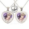 Low Tide In Twilight Necklace Taeju YEO Euihyun KIM Glass Heart Pendant Double Sided Necklace 360 Degree Rotation Jewelry Gift