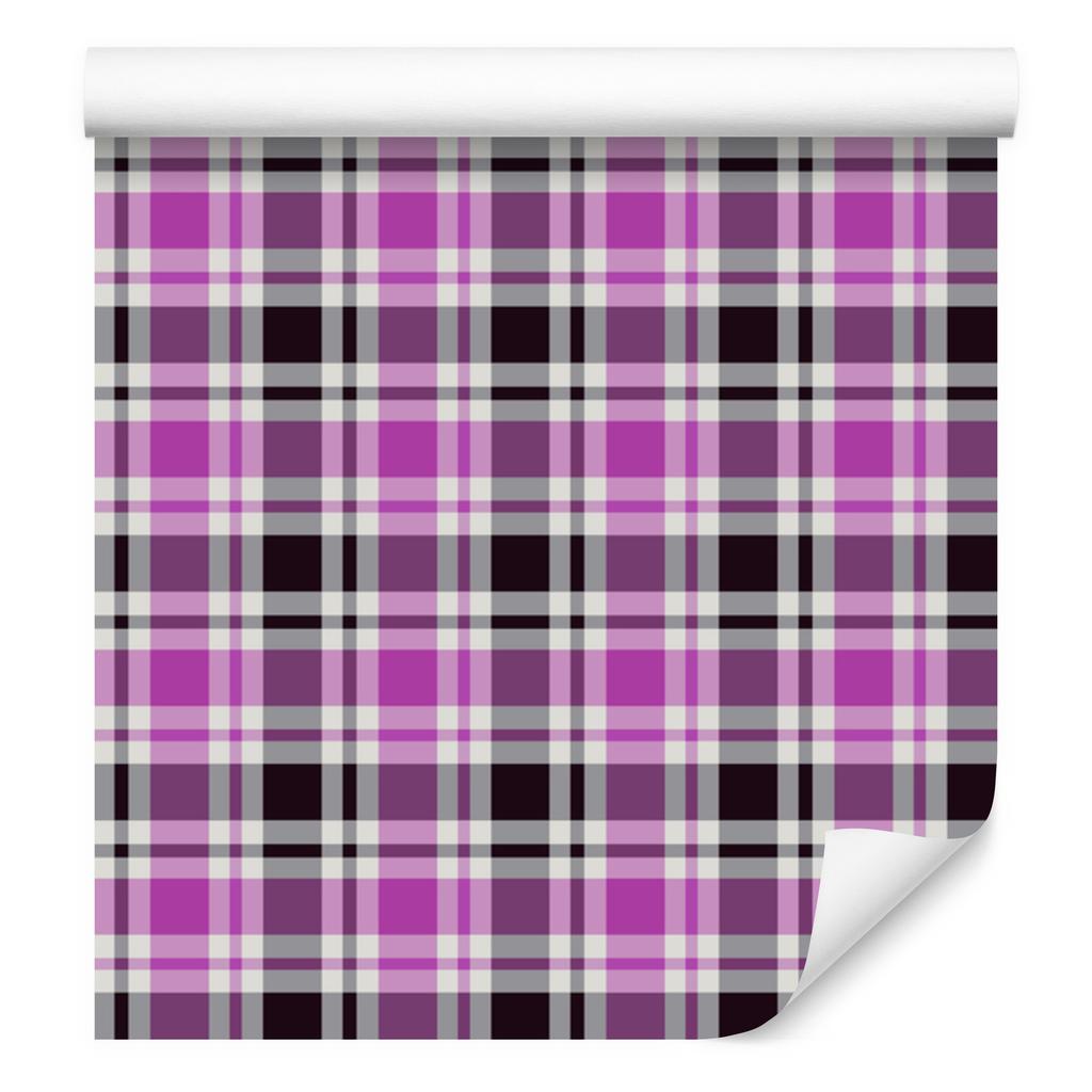 Purple Checkered Wallpaper Purple, Light Gray and Gray 50x1000