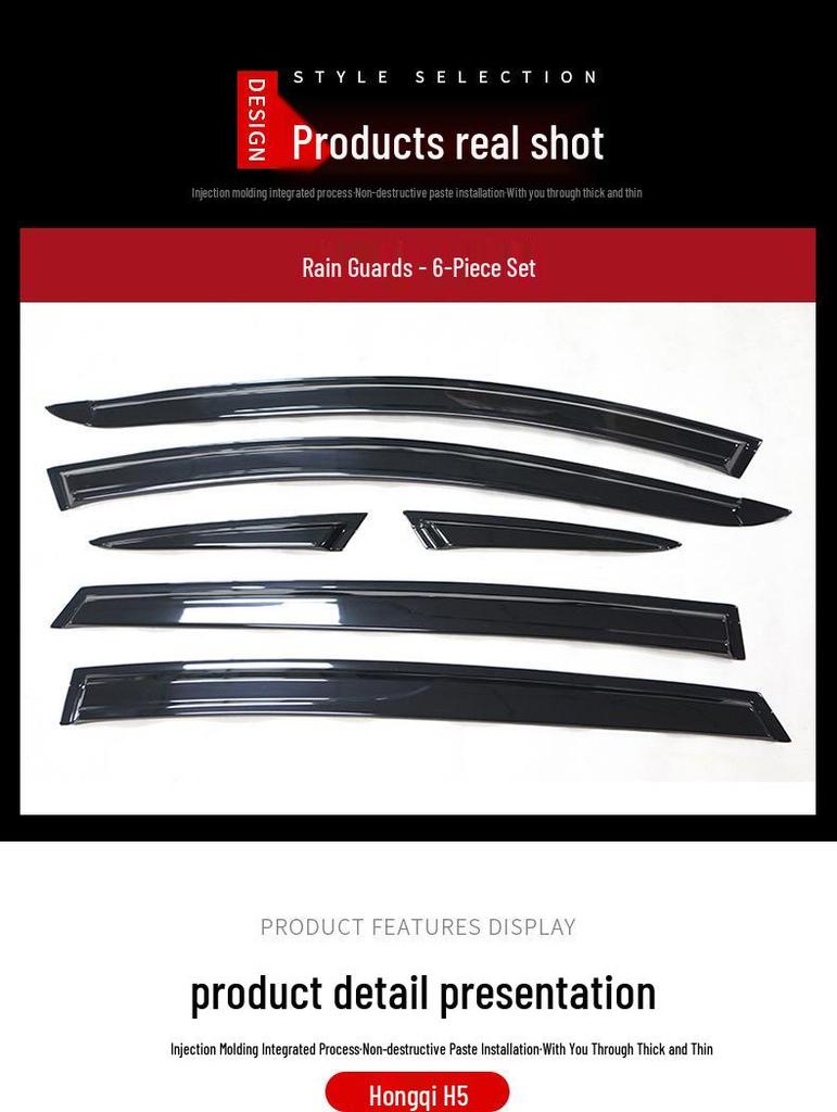 Hongqi H5 Rain Guards: Injection Molded Window Visors and Deflectors
