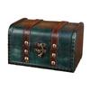 Hyack Antique Goods Small Items Stylish Interior Storage Wooden Treasure Box (Dark Green)