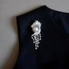 Retro Horse Head Meteor Brooch Versatile Zodiac Horse Brooch Pin For Women Temperament Suit Lapel Corsage Clothing Accessories