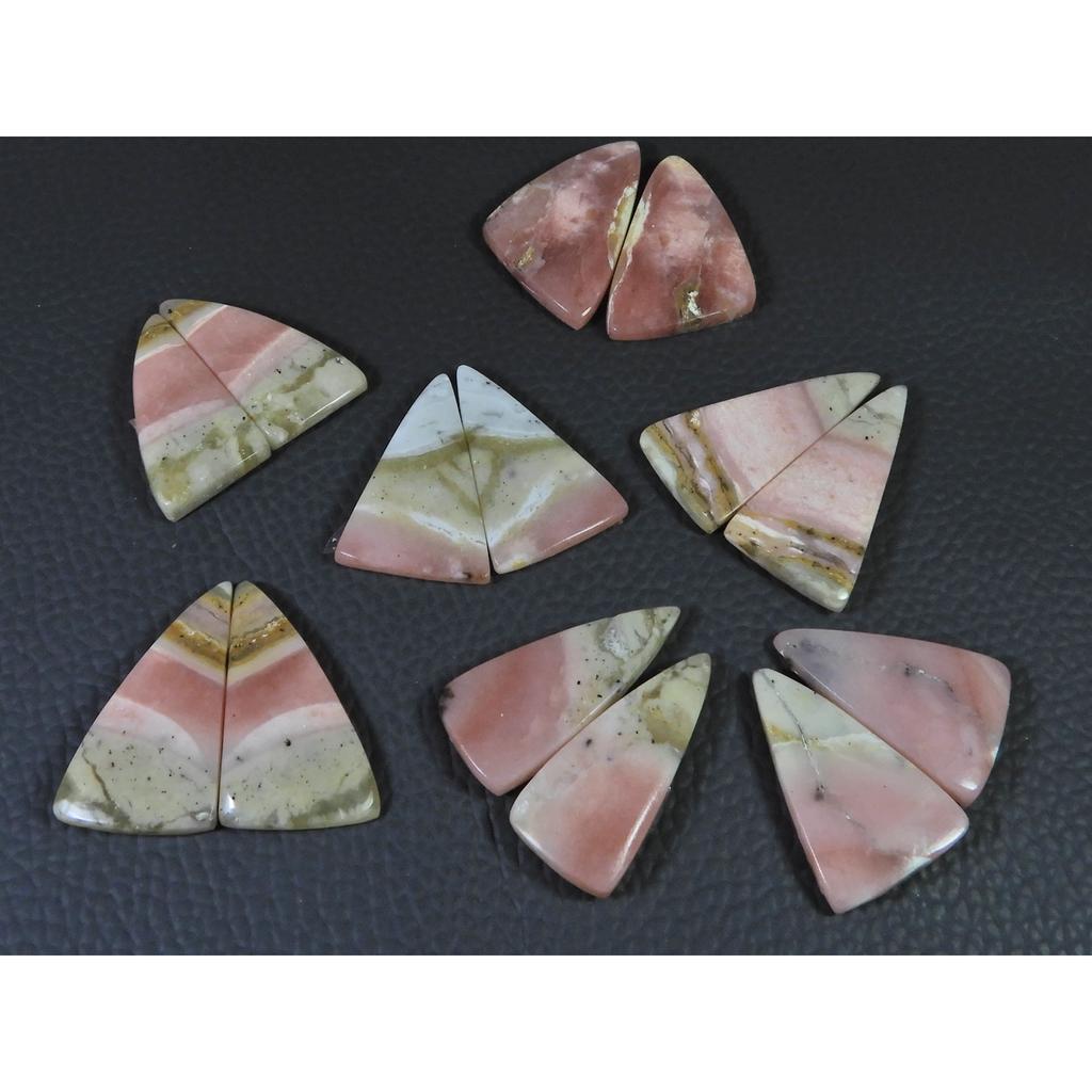 144Cts. Natural Pink Opal  Matched Pair Fancy Cabochon Gemstone 7Pair Lot C-1395