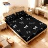 3Pcs Beautiful Bow Black Printed Coreless Bed Sheet Set Multi Size Bed Cover Bedroom Bedding Decoration Machine Washable