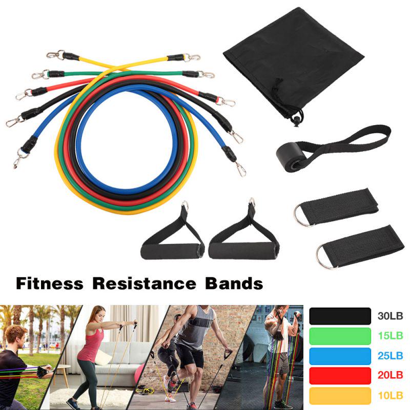 Urban Fitness 11-Piece Resistance Tube Set - 5 Strengths For Full Body Workouts - View #14