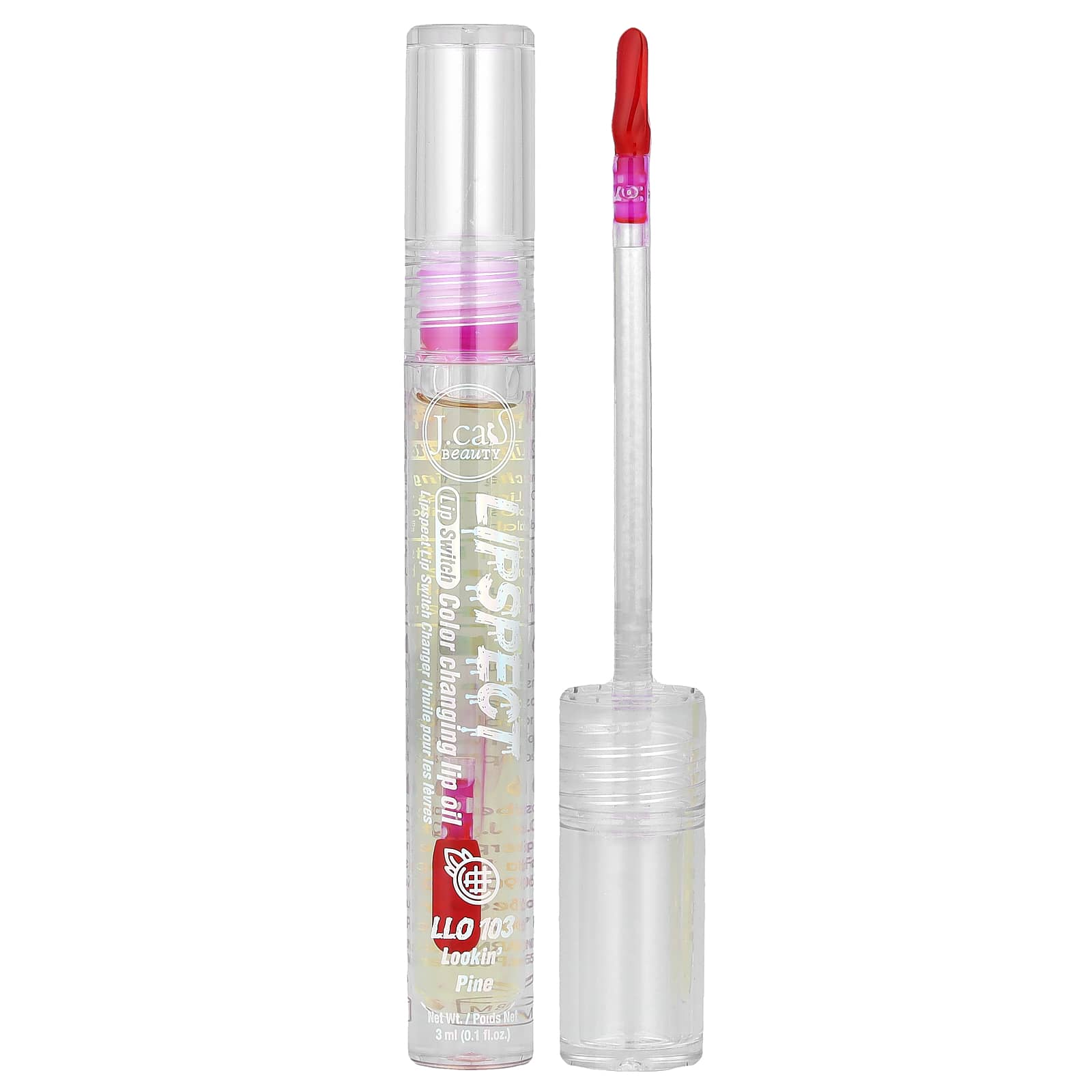 

J.Cat Beauty, Lipspect Lip Sensor, Color-Changing Lip Oil, LLO 103 Looking Fine, 3 ml (0.1 fl oz)