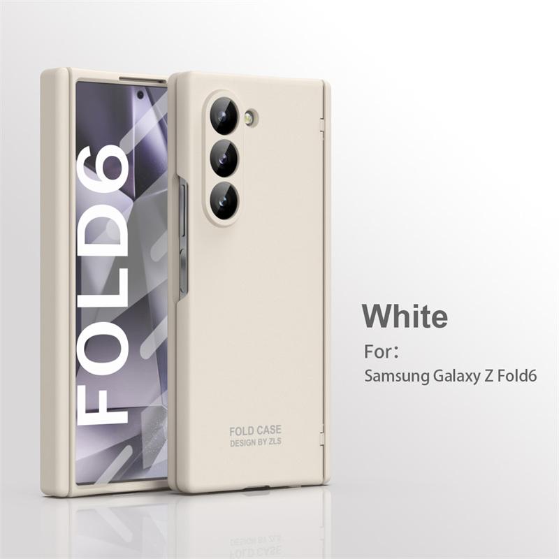 Candy Color Matte PC Hinge protection Full Body Hard case for Samsung Galaxy Z Fold 7 6 5 4 3 2 5G With Tempered Glass