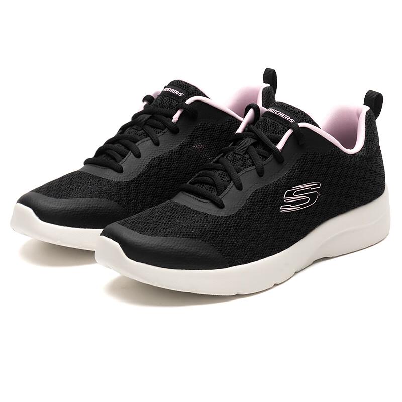Skechers Women's 149542-BKPK Casual Lace-Up Sneakers