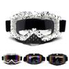 Motocross Ski Glasses Goggle with Nose Guard Dark Gray Silver Print Outdoor Sport Ski Goggles Windproof Glasses