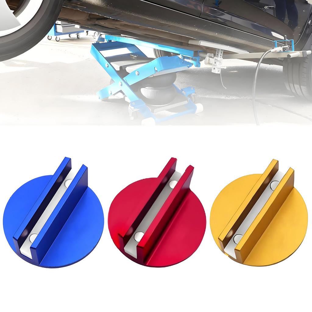 Aluminum Magnetic Pinch Weld Jack Pad Adapter Secure Grip Frame Rail Protector for Car Jacking Vehicle Maintenance
