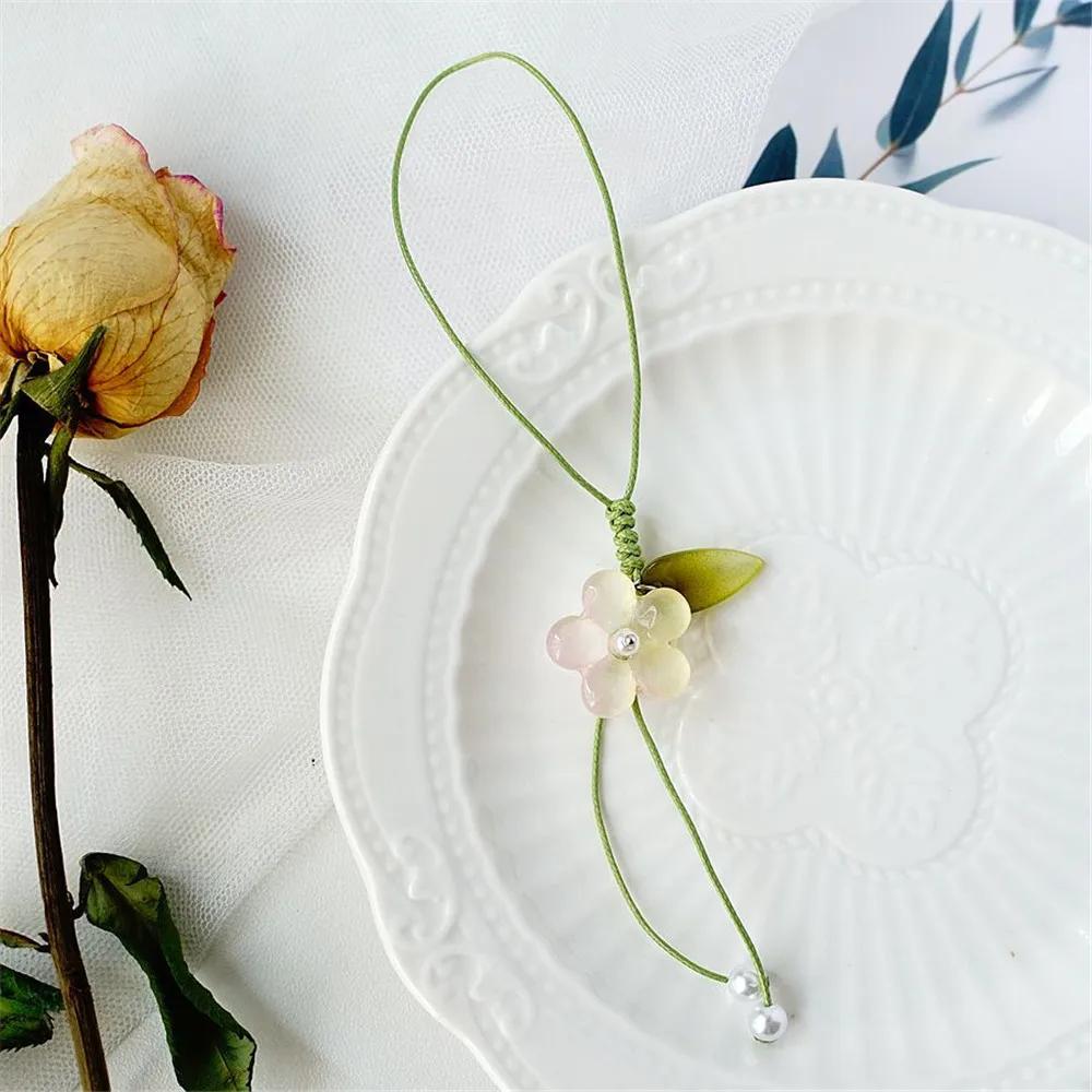 Tulpe Blume Handy Seil Schlüsselanhänger Anhänger Telefon Fall Strap Telefon Charme Telefon Acc Anti-verloren Lanyard Hängen Schnur schmuck