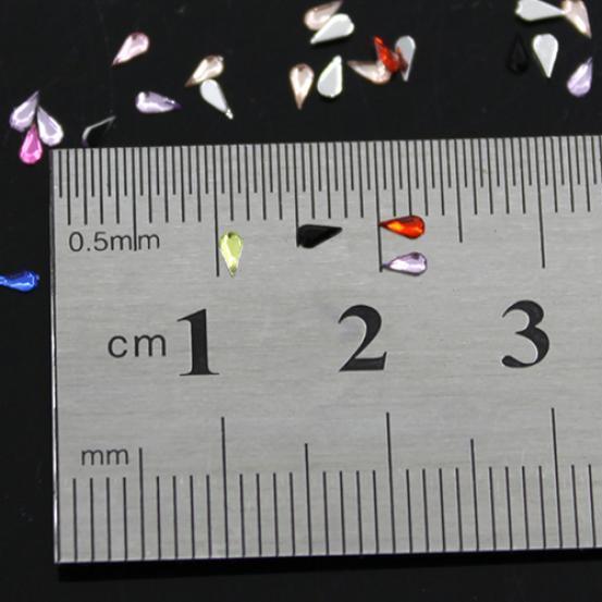 3mm Nageldekorationsstickers Vattendroppe Strass 12 Färger DIY Nagelspetsar Hjul