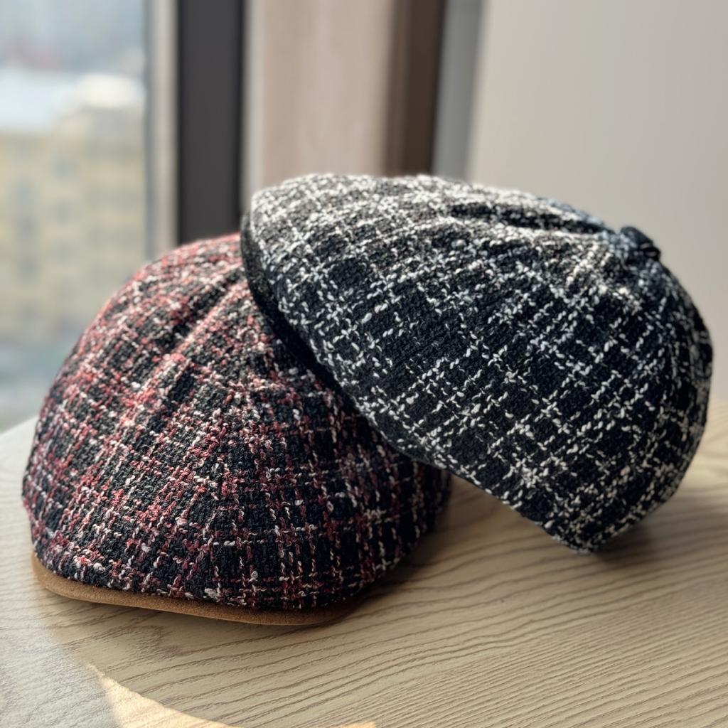 New Style Small Fragrant Forward Hat Women's Autumn and Winter Fashion Casual All Match Face Small Duck Cap Warm Beret