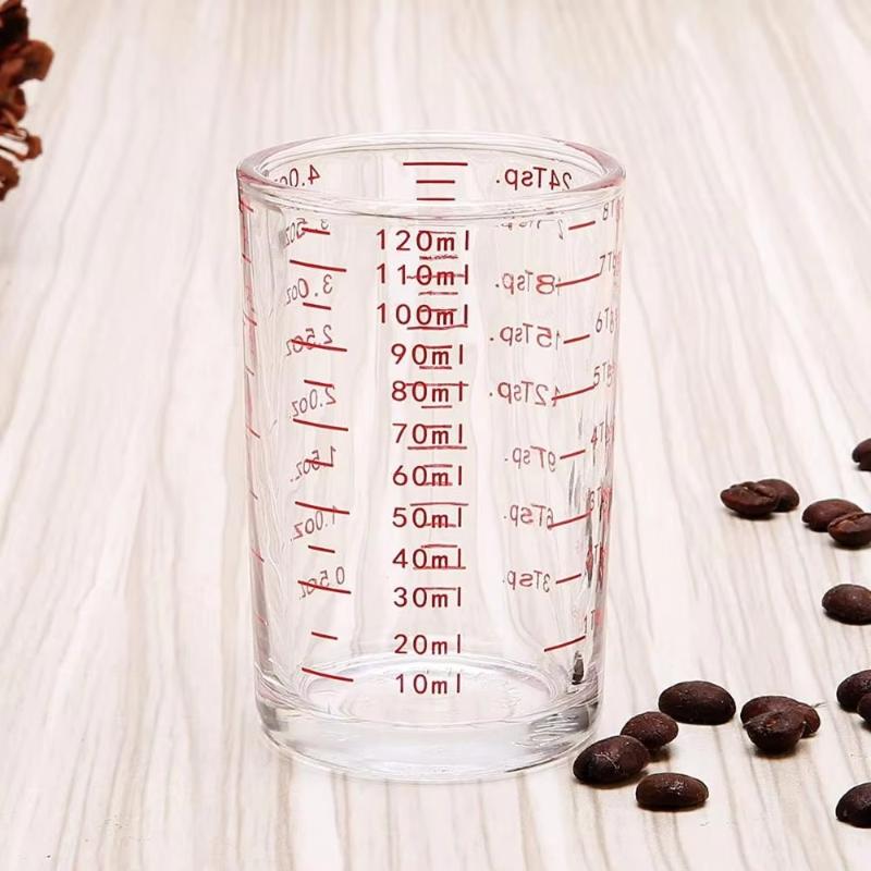 120ml Espresso Messbecher Hitzebeständiger Glasbecher Espresso Unzenbecher Mit Skala Glas Messbecher