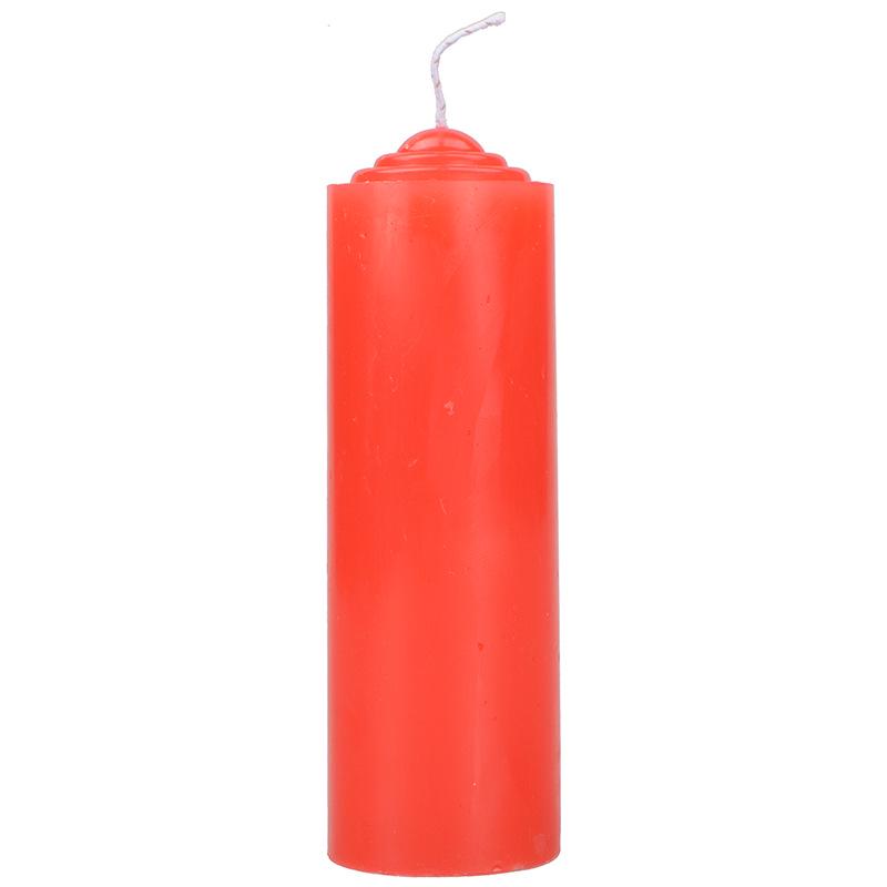 Long-Lasting, Smokeless, Odorless Cylindrical Candles for Power Outages and Festivals in Red, White, Yellow.