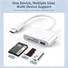 3 In 1 USB/Type C Multifunction Card Reader OTG SD TF Cards USB Memory Cards Reader Converter for MacBook Laptop Samsung