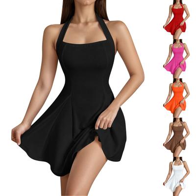 Women's Casual Fashion Vintage Suspender Dress Elegant Holiday Dress