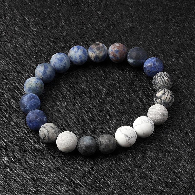 Universe Galaxy Eight Planets Bracelets Solar System Guardian Star Natural Stone Beads Bangles for Women Jewelry Drop Shipping