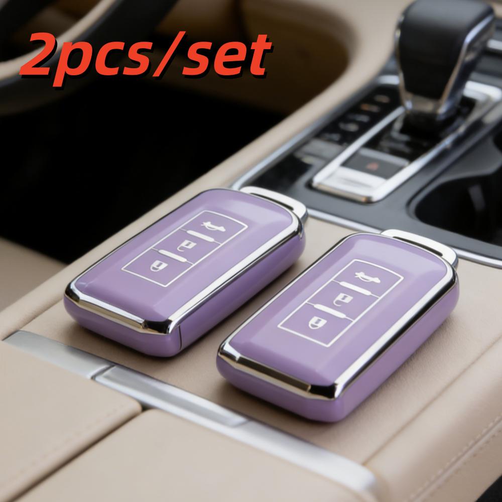 2pcs Car Key Case Covers For Mitsubishi Xpander Outlander ASX Pajero Eclipse Cross Montero Accessories
