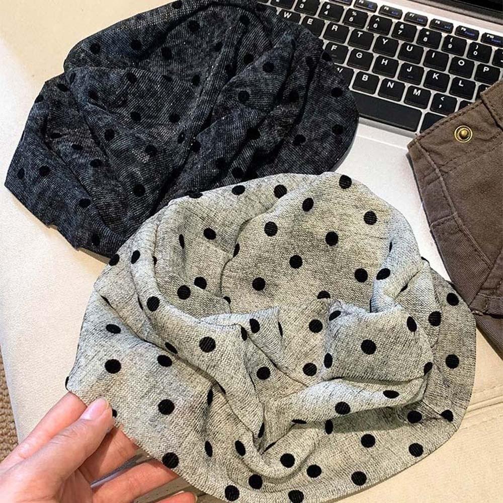 Retro Slouchy Skull Cap Elastic Vintage Pullover Hat Windproof Head Wrap Students