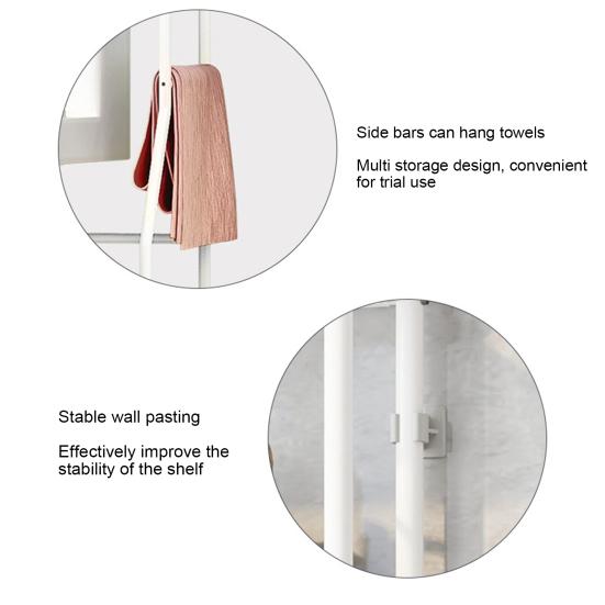 Étagère de rangement de salle de bain à grande capacité, forte capacité de charge, installation facile, étagère de rangement autoportante multicouche pour toilettes