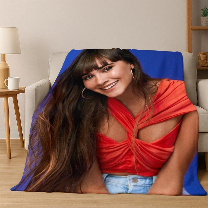 Cute Aitana Spanish Singer Flannel Blanket Soft Warm Blanket Throw Blanket for Bedroom Living Room Bed Travel Picnic Gift Kids