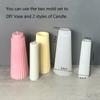 Simplicity Striped Vase Silicone Mold Large Size Concrete Plaster Ceramics Flowerpot Molds DIY Candle Making Supplies Home Decor