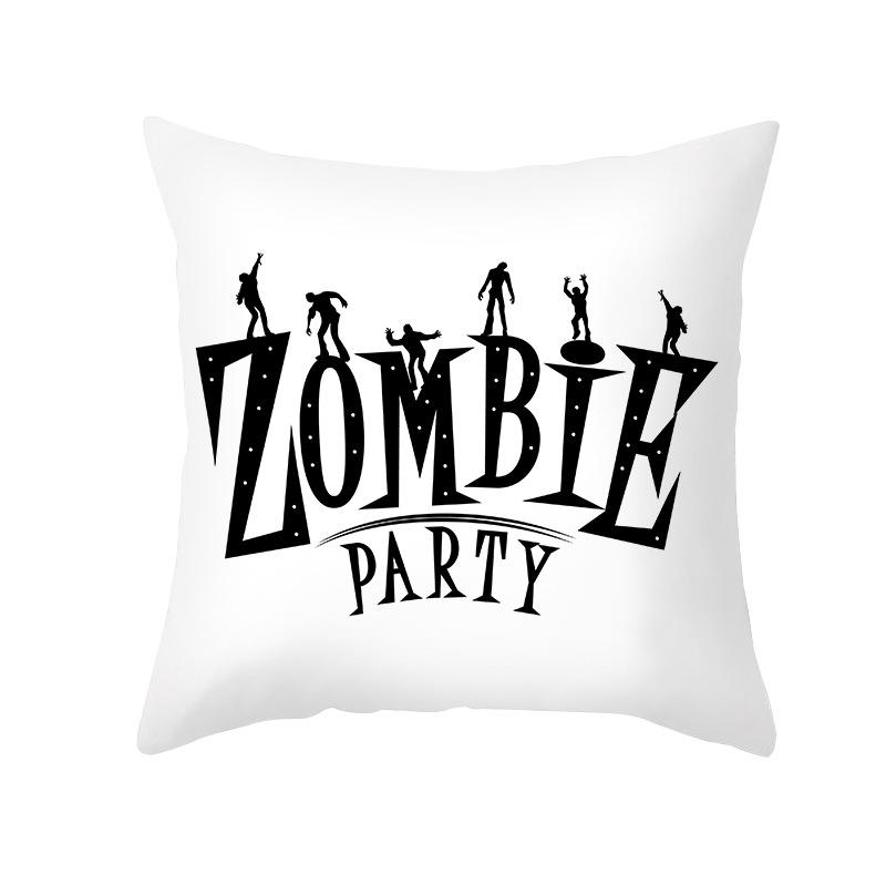 Halloween Pillow Cover Cartoon Pumpkin Head New Peach Skin Cushion Cover Sofa Cushion