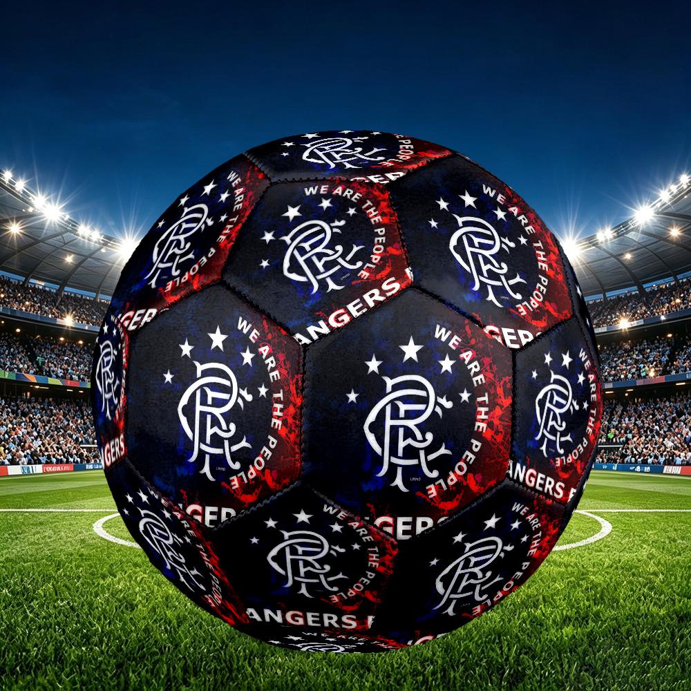 1pc Size 5 Rangers FC Design Soccer Ball - Anti-slip Football for Outdoor Sports Activities, Durable Ball for Game Play