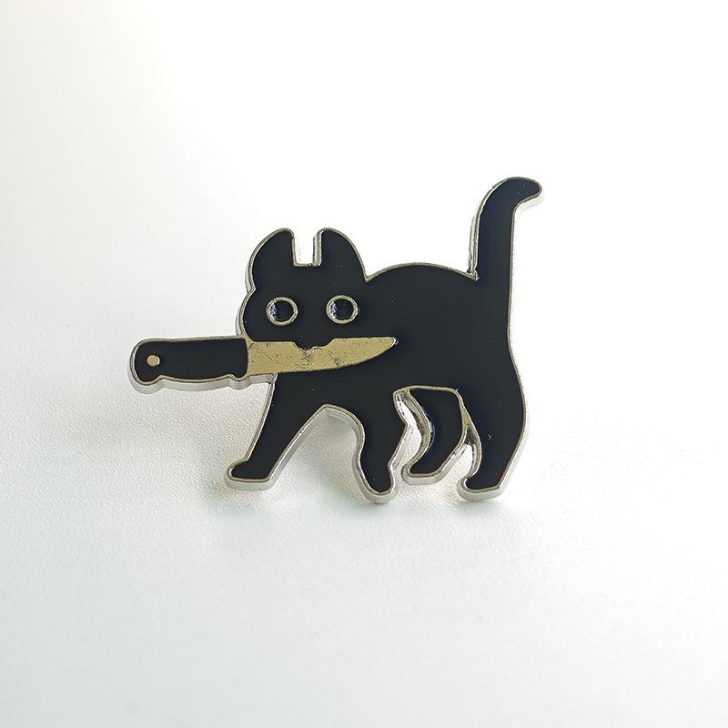 Cute Cartoon Metal Brooch - Trendy Fashion Accessory