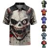 Men's Halloween Print Short Sleeve Casual T-Shirt